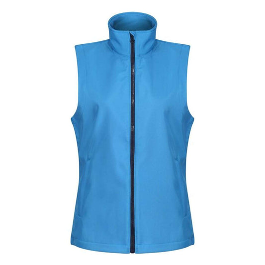 Women's Ablaze Printable Softshell Bodywarmer in French Blue/Navy | utt:79afc36b4df0