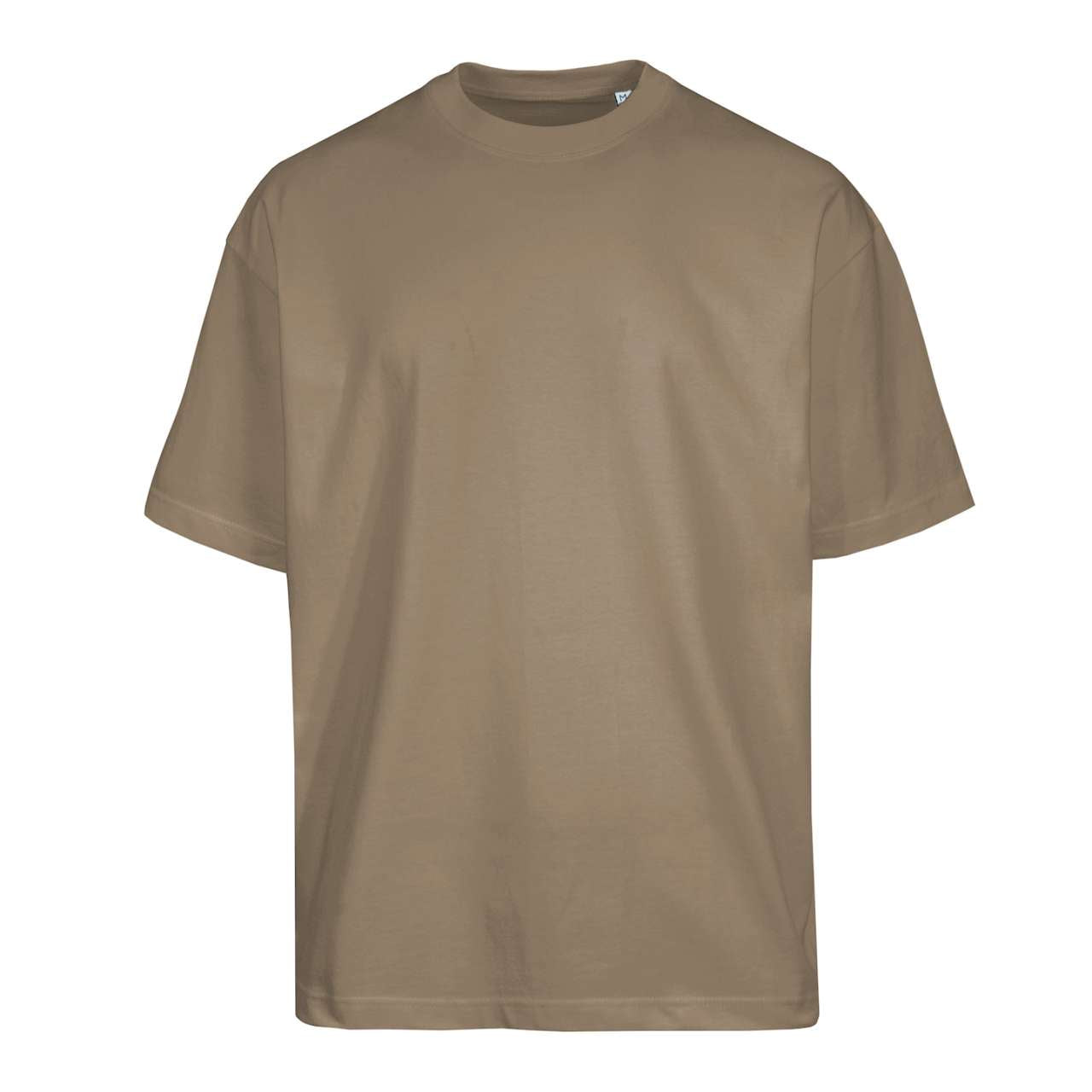 Jersey Plus - Short Sleeve Crew Neck T Shirt in Tobacco