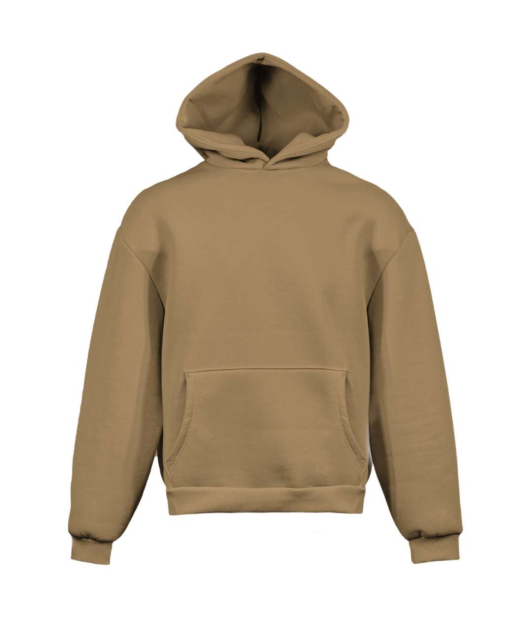 Boxy - Soft Hooded Sweatshirt in Tobacco
