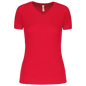 T-SHIRT DE SPORT À MANCHES COURTES ET COL EN V POUR FEMME
