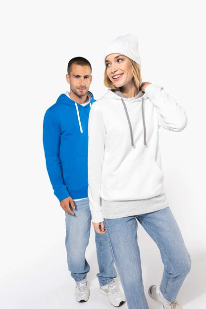 SWEAT-SHIRT À CAPUCHE CONTRASTÉ POUR FEMME
