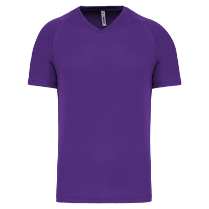 T-SHIRT DE SPORT À MANCHES COURTES ET COL EN V POUR HOMME