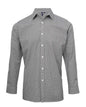 CHEMISE À MANCHES LONGUES EN COTON VICHY À MICRO-CARREAUX POUR HOMME