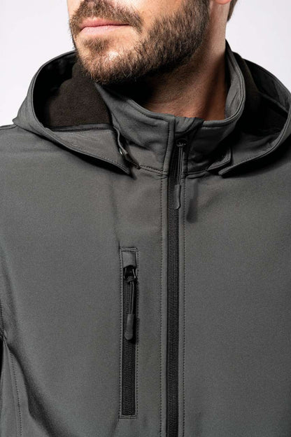 VESTE SOFTSHELL UNISEXE 3 COUCHES À CAPUCHE AVEC MANCHES AMOVIBLES