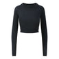 T-shirt court à manches longues pour femme