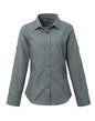 CHEMISE EN POPELINE À MANCHES ROULANTES ET TEINTURES CROISÉES POUR FEMME