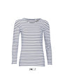 SOL'S MARINE FEMME - T-SHIRT RAYÉ MANCHES LONGUES