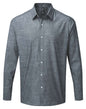 CHEMISE À MANCHES LONGUES EN CHAMBRAY DE COTON FLAMMÉ POUR HOMME