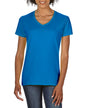 T-SHIRT COL EN V FEMME EN COTON PREMIUM®