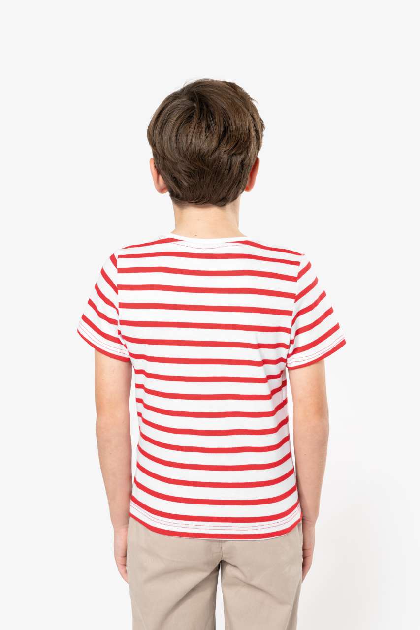 T-SHIRT MARIN À MANCHES COURTES ET POCHE POUR ENFANT