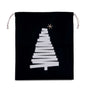 SAC EN COTON AVEC MOTIF SAPIN DE NOËL ET FERMETURE À CORDON