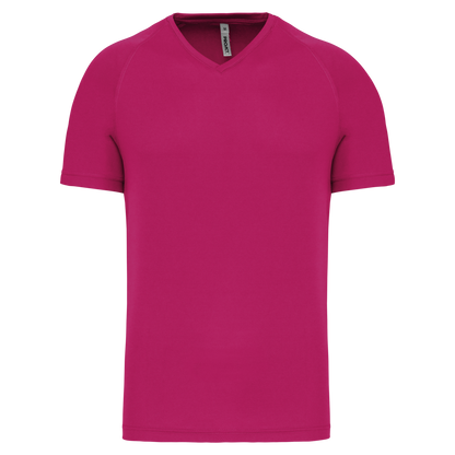 T-SHIRT DE SPORT À MANCHES COURTES ET COL EN V POUR HOMME
