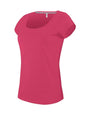 T-SHIRT FEMME À COL BATEAU ET MANCHES COURTES