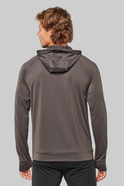 SWEAT-SHIRT DE SPORT À CAPUCHE ET COL ZIPPÉ