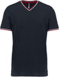MEN'S PIQUÉ KNIT V-NECK T-SHIRT
