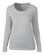 T-SHIRT À MANCHES LONGUES ET ÉPAULES POUR FEMME, LÉGER ET LÉGER