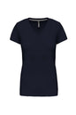 T-SHIRT À MANCHES COURTES ET COL EN V POUR FEMME