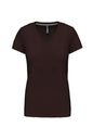 T-SHIRT À MANCHES COURTES ET COL EN V POUR FEMME