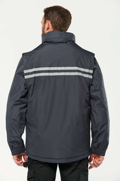 DETACHABLE-SLEEVED WORKWEAR PARKA
