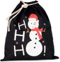 SAC EN COTON AVEC MOTIF DE BONHOMME DE NEIGE ET FERMETURE À CORDON
