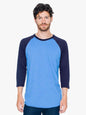 T-SHIRT UNISEXE EN POLYCOTON À MANCHES 3/4 RAGLAN