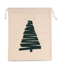 SAC EN COTON AVEC MOTIF SAPIN DE NOËL ET FERMETURE À CORDON