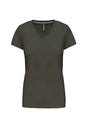 T-SHIRT À MANCHES COURTES ET COL EN V POUR FEMME