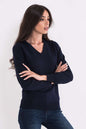 PULL COL V FEMME EN COTON FIN