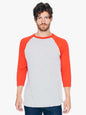 T-SHIRT UNISEXE EN POLYCOTON À MANCHES 3/4 RAGLAN