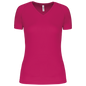 T-SHIRT DE SPORT À MANCHES COURTES ET COL EN V POUR FEMME