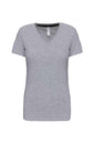 T-SHIRT À MANCHES COURTES ET COL EN V POUR FEMME