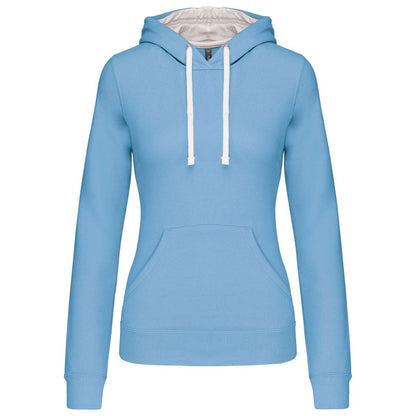 SWEAT-SHIRT À CAPUCHE CONTRASTÉ POUR FEMME