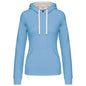 SWEAT-SHIRT À CAPUCHE CONTRASTÉ POUR FEMME