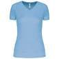 T-SHIRT DE SPORT À MANCHES COURTES ET COL EN V POUR FEMME