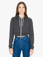 SWEAT-SHIRT COURT À CAPUCHE ZIPPÉ EN POLAIRE FLEX POUR FEMME