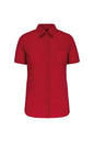CHEMISE EN POPELINE DE COTON À MANCHES COURTES POUR FEMME