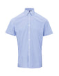 CHEMISE À MANCHES COURTES EN COTON VICHY À MICRO-CARREAUX POUR HOMME