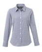 CHEMISE À MICRO-CARREAUX VICHY À MANCHES LONGUES POUR FEMME