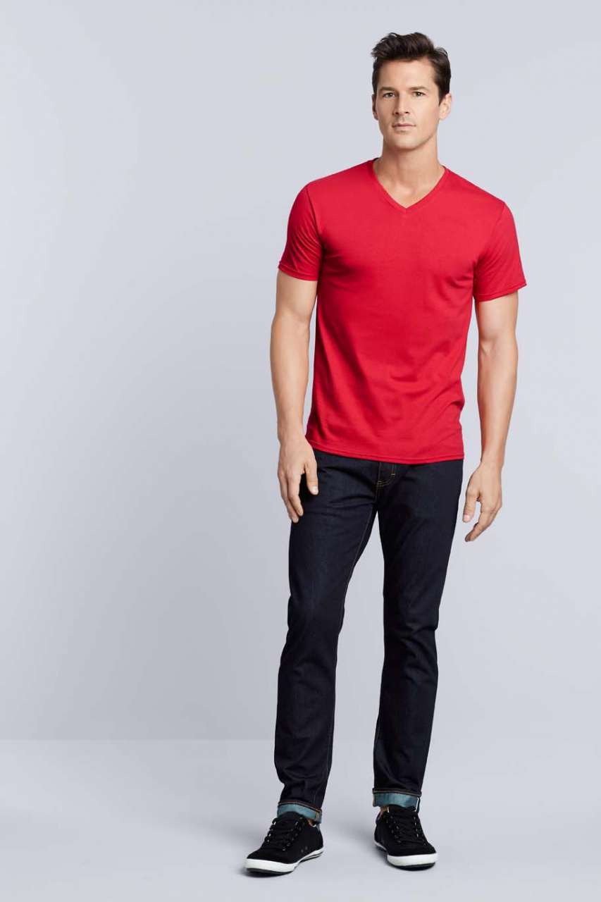 T-SHIRT COL EN V ADULTE EN COTON PREMIUM®