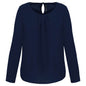 BLOUSE EN CRÊPE À MANCHES LONGUES POUR FEMME