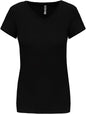 T-SHIRT À MANCHES COURTES ET COL EN V POUR FEMME