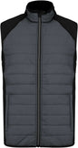 DUAL-FABRIC SLEEVELESS SPORTS JACKET