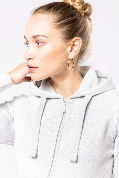 SWEAT-SHIRT À CAPUCHE AVEC FERMETURE ÉCLAIR POUR FEMME