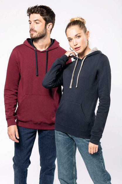 SWEAT-SHIRT À CAPUCHE CONTRASTÉ POUR FEMME