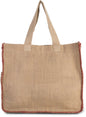 SAC EN JUTE AVEC COUTURES CONTRASTÉES