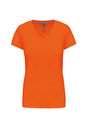 T-SHIRT À MANCHES COURTES ET COL EN V POUR FEMME