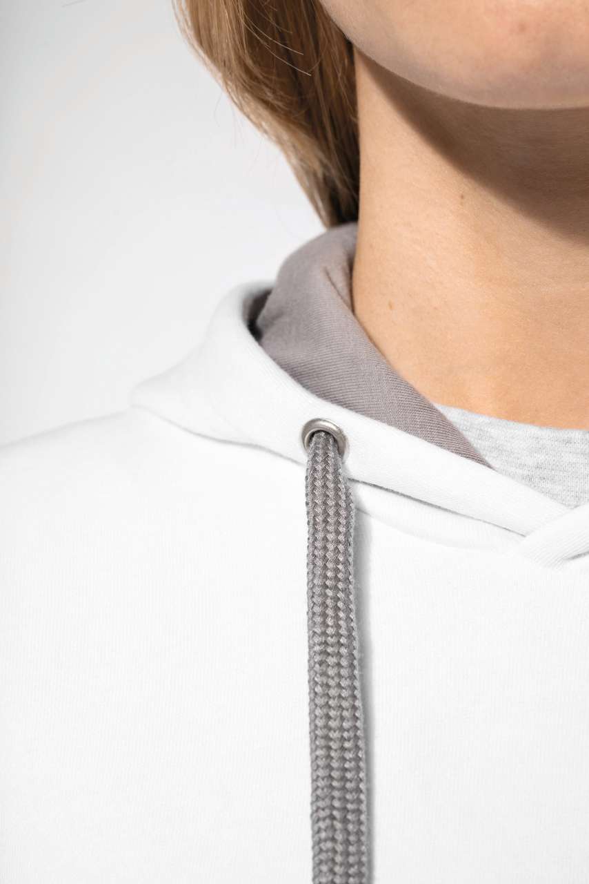 SWEAT-SHIRT À CAPUCHE CONTRASTÉ POUR FEMME