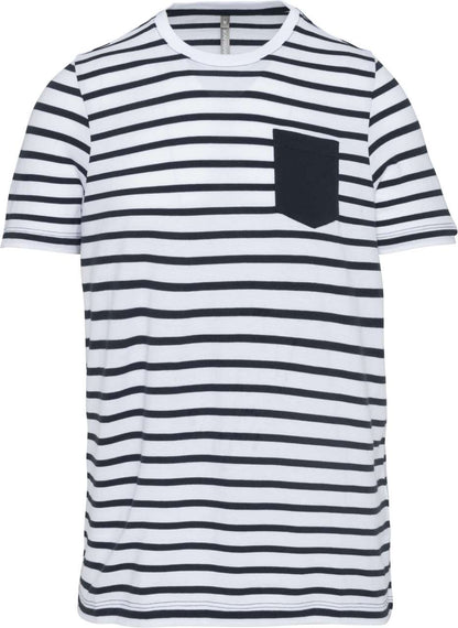 T-SHIRT MARIN À MANCHES COURTES ET POCHE POUR ENFANT