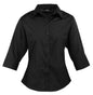 BLOUSE FEMME EN POPELINE À MANCHES 3/4