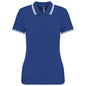 Polo à manches courtes à deux bandes pour femme
